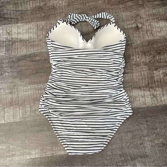 Victoria’s Secret The Unforgettable One Piece, size 36C, Med Striped Halter EUC - Picture 3 of 7